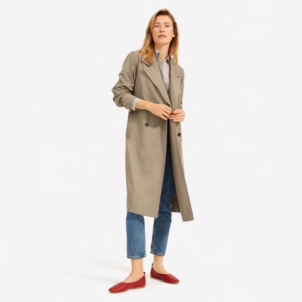 ✨NWOT✨ Everlane Drape Trench - Clay, Sz XS
